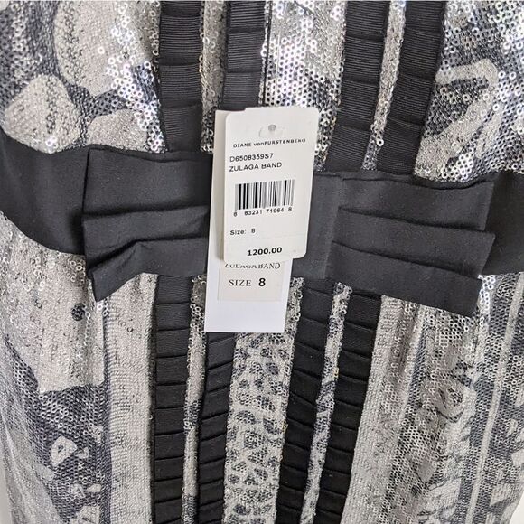 Diane Von Furstenberg Ariba Sequin Cocktail Dress - Picture 6 of 8